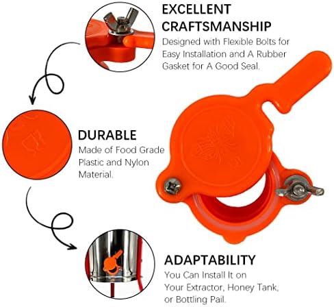 MayBee Double Sieve Honey Harvesting Kit for Beekeepers, Beekeeping Starter Kit Set of 5, Double Sieve Honey Strainer Stainless Steel, Frame Grip, Uncapping Fork, Honey Gate, Honey Filter Bag