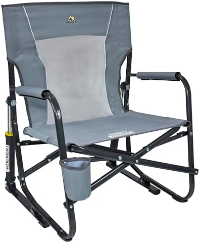 GCI Outdoor FirePit Rocker Low-Ride Outdoor Rocking Chair with Beverage Holder
