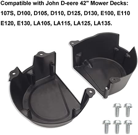GY21084C GY21773 GY21084 GX22456 LH/RH Shield w/Screws Compatible with John D-eere 107S, D100, D105, D110, D120, D125, D130 Series Tractors