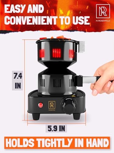 Charcoal Burner - Multipurpose Electric Charcoal Starter Approved Electric Stove - Coconut Coals Lighters with Tongs - 450W Electric Charcoal Lighters with 304 Stainless Steel