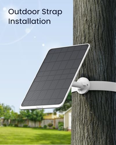 Reolink 12W Solar Panel White, Non-Stop Solar Power Supply for All Wireless Battery Camera Outdoor, Compatible with TrackMix/Argus PT Ultra/Duo 2/Eco Ultra/3 Ultra, Waterproof, Reolink Solar Panel 3