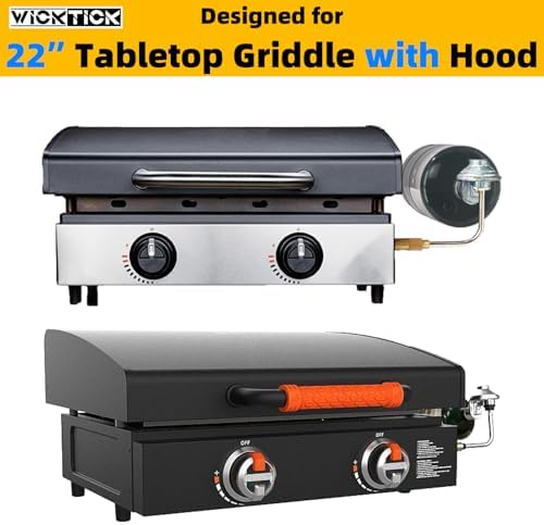Griddle Cover for Blackstone 22 inch Tabletop Griddle with Hood, Full Coverage Propane Fuel Cylinder, Waterproof 600D Heavy Duty Grill Covers Outdoor BBQ Grilling Accessories