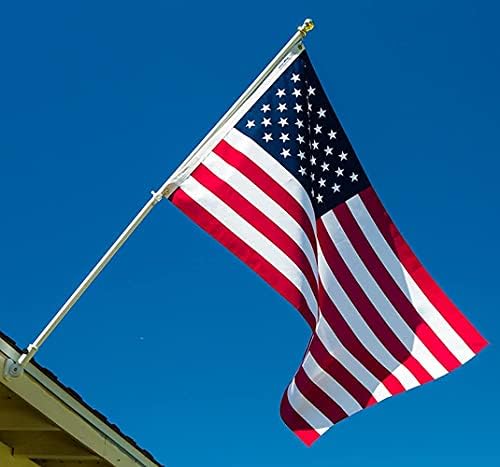 Grace Alley American Flag 3x5, Made in the USA, Heavy Duty Outdoor UV Fade Resistant, Waterproof, Vibrant Color, Long Lasting Polyester Cotton Blend with Brass Grommets