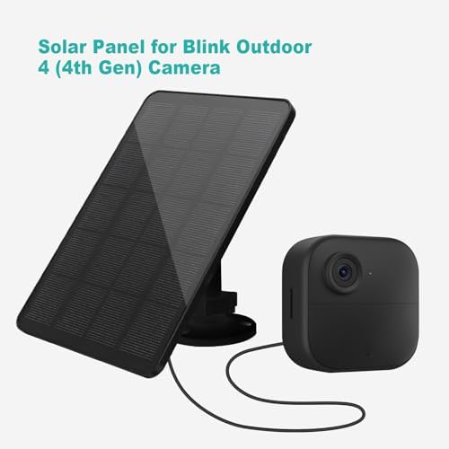Solar Panel for Blink Camera Outdoor, Solar Panel 4W Compatible with Blink Outdoor 4 (4th Gen) Camera, Solar Charger for Camera with 13.12Ft Outdoor Power Cable, 360° Adjustable Mount, 3 Pack