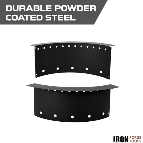 Heavy Duty Metal Permanent Smokeless Fire Pit Ring - 36 inch Outer/30 inch Inner Round Fire Ring Insert Liner for Outdoor - Firepits for Outside (36x30x10) Utility Patent Pending