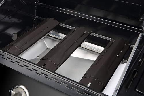 Unicook Adjustable Porcelain Steel Heat Plate, Extends from 11.75" up to 21" L,Grill Replacement Parts, Heavy Duty Heat Shield, Burner Cover, Flame Tamer for Gas BBQ, Pack of 1
