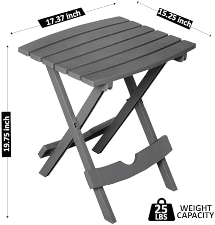 Adams Quik-Fold® Side Table - Charcoal