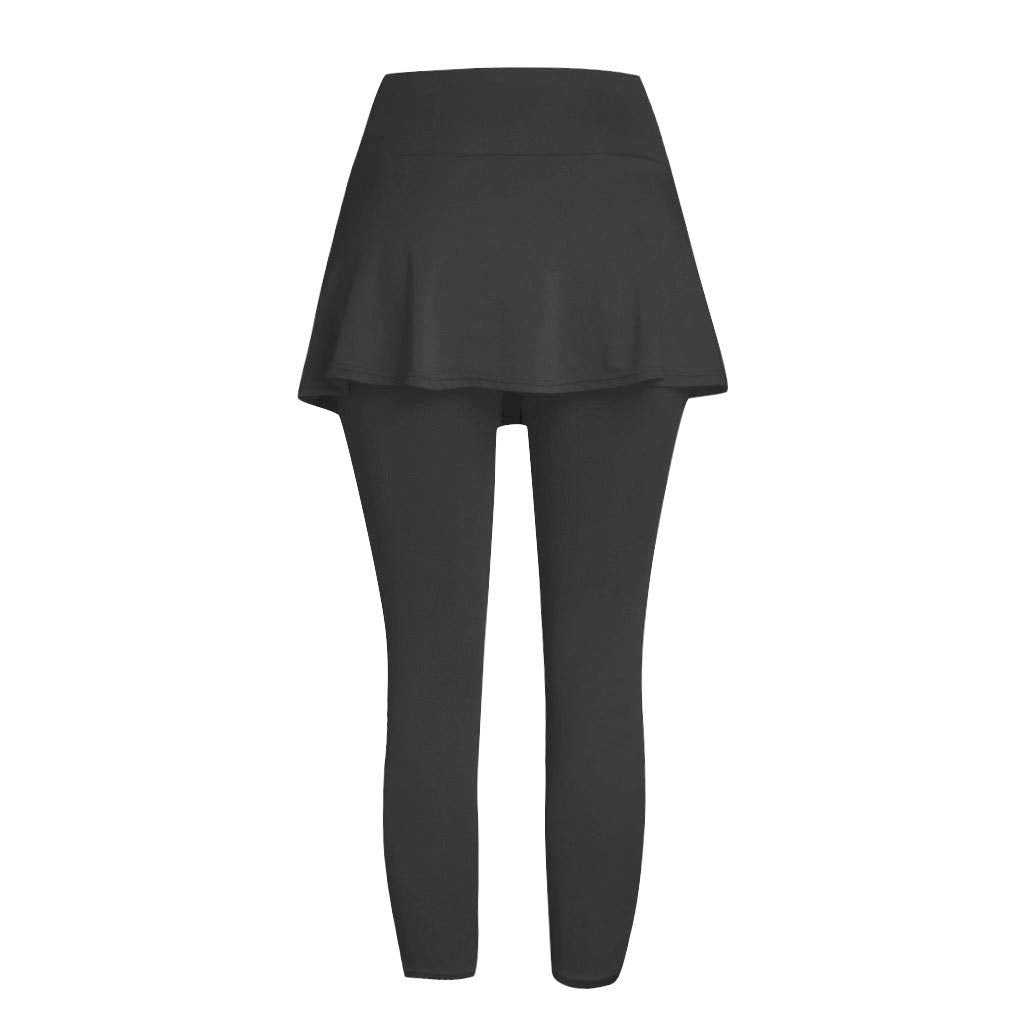 Aniywn Women's Leggings Skirt, Skirted Leggings, Active Skirt with Pockets, Tennis Pants Sports Fitness Culottes