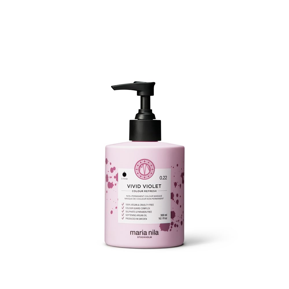 Maria Nila Color Refresh Vivid Violet, 10.1 Fl Oz / 300 ml, Purple Color Bomb, Semi-Permanent Pigments, 100% Vegan & Sulfate/Paraben free