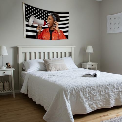 Custom Black and White America Flag 3X5 Ft Personalized Flags Design Your Image Funny Tapestry Poster For Decorate Clubs Concerts Bars University Dormitories Living Rooms Bedrooms