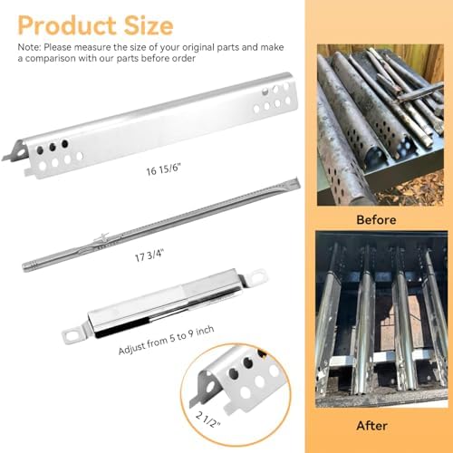 Grill Repair Parts for Charbroil Performance 2 Burner 463625217 463625219 463673519 463673517 463275517 Grill, G470-5200-W1 Heat Plates G470-0004-W1 Burner for char-broil 463625217 Replacement Parts