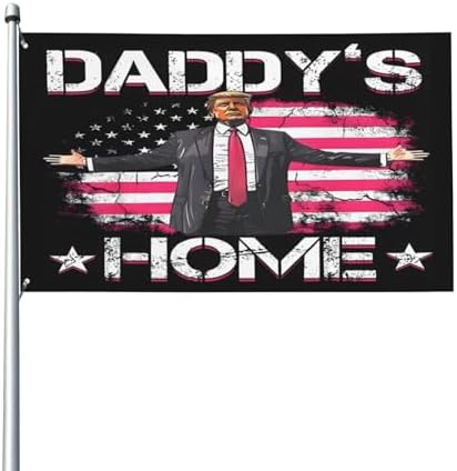 Daddys Home Flags 3x5 Ft (91.5x152.5cm) Pink Flag Tapestry for Home Outdoor Indoor Garden Decoration Banner