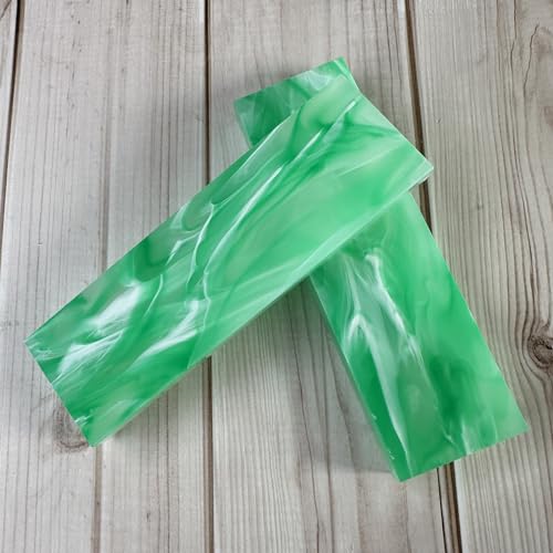 Uotowell Pre-Cut Epoxy Resin Scales Blanks for Decorative Inlays in Guitar Bodies, Necks, Engraved Knife Handle and Gun Grips - Amber