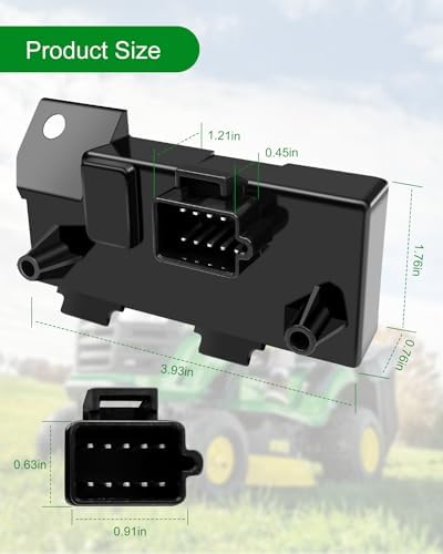 Electronic Control Unit Module Compatible with John Deere X300 X300R X304 X305R X310 X320 X324 X340 X360 X500 X530 X590 Lawn Garden Tractors, Saftey Module Switch Replace AM141075