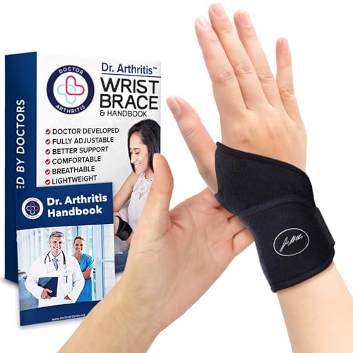 Doctor-Developed Gym Wrist Wraps/Lifting Wrist Straps for Weightlifting, Heavy Duty Gym Straps With Thumb Loops, Wrist Wraps for Working Out & Protection, Weight Lifting Wrist Wraps For Men & Women (Black)