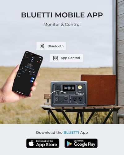 BLUETTI Solar Generator EB3A with 100W Solar Panel Included (Ships Separately), 268Wh Portable Power Station w/ 2 600W (1200W Surge) AC Outlets, LFP Backup for Outdoor Camping, Trip, Power Outage