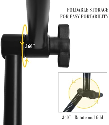Heavy Duty Umbrella Holder - Adjustable Clamp, Deck Mount, Universal Stand for Mobility, Patio, Stroller, Wheelchair, Beach Chair (Rod only)