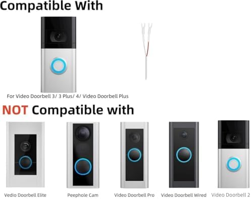 Solar Panel Charger Compatible with Ring Video Doorbell 3/3+/4, Battery Video Doorbell Plus, 13ft Waterproof Charging Cable, 360°Adjustable Mount,5W 5V, 7.5 * 6.4"