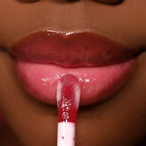 Milani Fruit Fetish Lip Oil with Vitamin E for Instant Hydration, Fruit Extract Infused Lip Treatment and Moisturizing Lip Gloss - Raspberry Peach