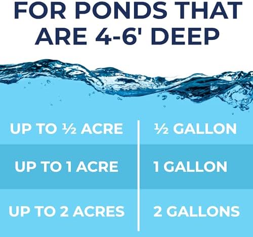 Ultimate Pond Bacteria, Outdoor Pond & Lake Natural Beneficial Bacteria Treatment, Aquatic Odor Reducer & Sludge Digester, Fish, Plant, & Livestock Safe, Easy Dosing Liquid, 1 Gallon Bottle