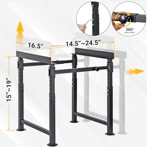 Adjustable Metal Hive Stand, Sturdy Beehive Stand Adjustable Height 15” - 19” & Adjustable Width 14.5” - 24.5”, Easy to Assemble Bee Stand for Beekeeping