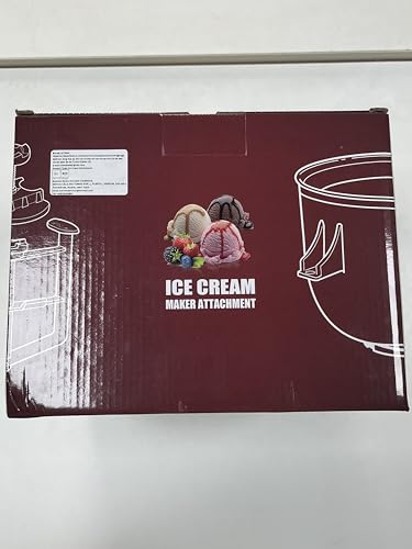LETOMS Ice Cream Maker Attachment for Kitchenaid, 2 Quart Frozen Ice Cream Bowl for Stand Mixer 4.5/5/6/7QT, Sorbet Gelato Maker for Homemade Ice, Dessert, Yogurt