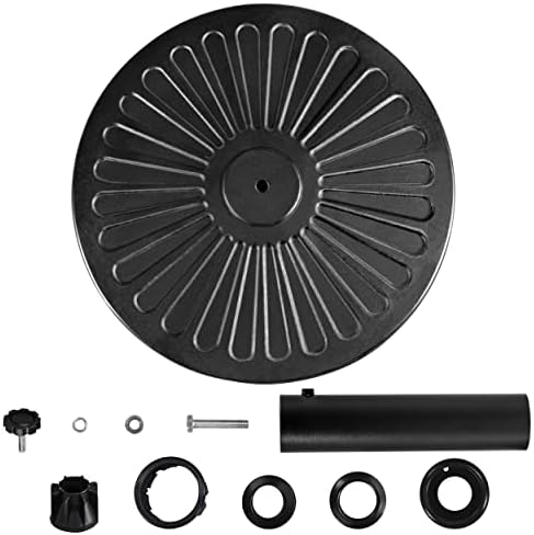 Yaheetech 17.5'' Antiqued Patio Umbrella Base 22-lbs Outdoor Heavy Duty Round All-Weather Umbrella Base Stands for Patio, Outdoor, Black