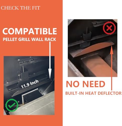 Heavy-Duty Steel Heat Diffuser Plate - Heat Deflector Mod for Pit Boss: Magnetic Thermal Deflector for Enhanced Precision Temperatures and Reduced Pellet Dust