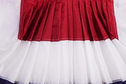 Homissor American Flag Bunting Outdoor 3x6 Ft USA US Pleated Fan Flag Embroidered Stars for Patriotic, Memorial Day, 4th of July Outside Banner