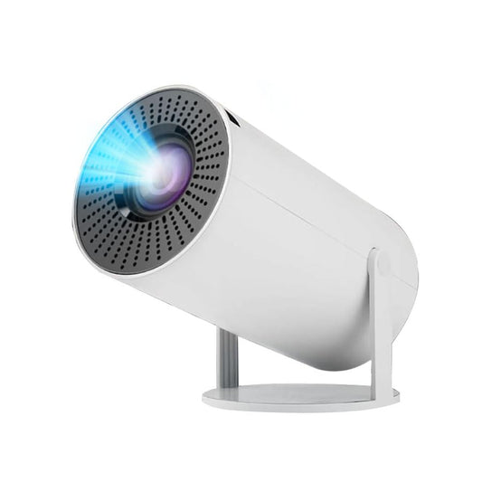 HY300 Mini Projector,Ceiling movie projector ,Manual focusing, Compact Design for Home Theater, Outdoor Movies, Presentations, and Gaming. (white)