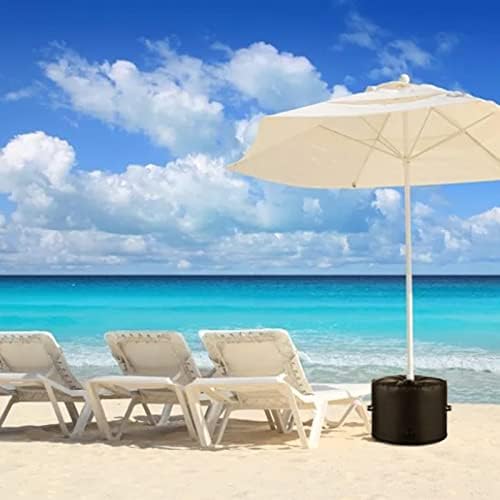 Up to 100Lb Patio Umbrella Base Weight Bag - Leak-Proof Water Weight Bag for Outdoor Umbrella Stands, Portable & Foldable for Market Umbrella, Cantilever & Offset Bases (Spun Polyester, Black)