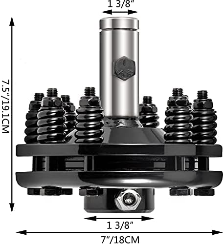VEVOR Slip Clutch, 1 3/8" PTO Slip Clutch, Smooth Round Ends PTO Friction Clutch, Carburized Steel Tractor Slip Clutch, Adjustable Rotary Cutter Slip Clutch, Black Brush Hog Slip Clutch for PTO Shaft