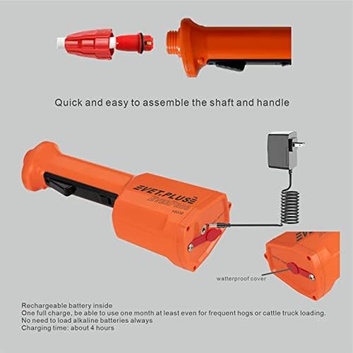 Rechargeable Waterproof Livestock Prod for Cows Cattle Hogs Prod Animal prod for Big Large Dogs (NOT for Small Dog OR Pets), Shaft Length 23", Total Length 33 1/2 inch