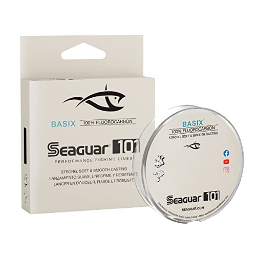 Seaguar 101 Basix 100% Fluorocarbon Fishing Line, 200Yds, 15Lbs Line/Weight, Clear - 15BSX200, 200 yard