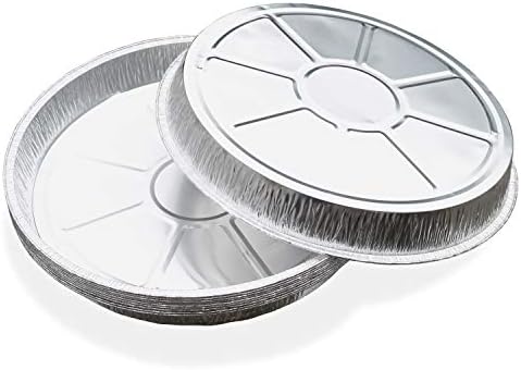 Disposable Drip Pans - 10 Pack -13 Inch by 1 Inch Large Round Drip Pans - Perfect for Large Big Green Egg, Kamado Joe Classic Joe, Acorn & Weber Grills & Smokers