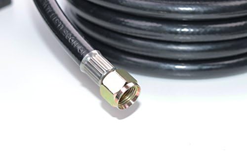 DOZYANT 12 FT RV Propane Quick Connect Hose for RV to Grill, BBQ Quick Release LP Gas Line for Camp Chef Stove, Pit Boss Burner - 3/8 Female Flare Fitting x 1/4 Full Flow Male Plug