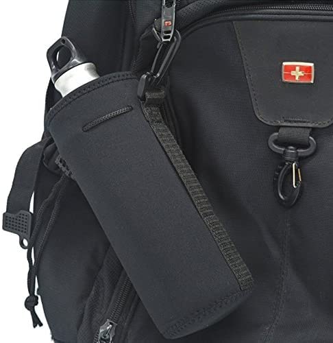 Water Bottle Sleeve, Protable Neoprene Insulated Water Bottle Cooler Cooler Carrier Cover Sleeve Tote Bag Pouch Holder Strap for Kid Children Women MEN Biker (BLACK 2 PACK)