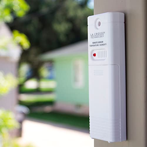 La Crosse Technology Wireless Outdoor Temperature & Humidity Sensor - Wall Mounted, Accurate, Weather Resistant, Wide Temperature & Humidity Gauge Transmission Range (330ft Range), Battery Powered