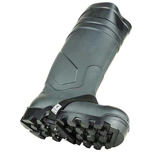 K1 Mid-Sole Ice Cleats - Rotatable Traction Aids For Shoes/Boots - Indoor/Outdoor, Climbing, Driving - High Profile - Black