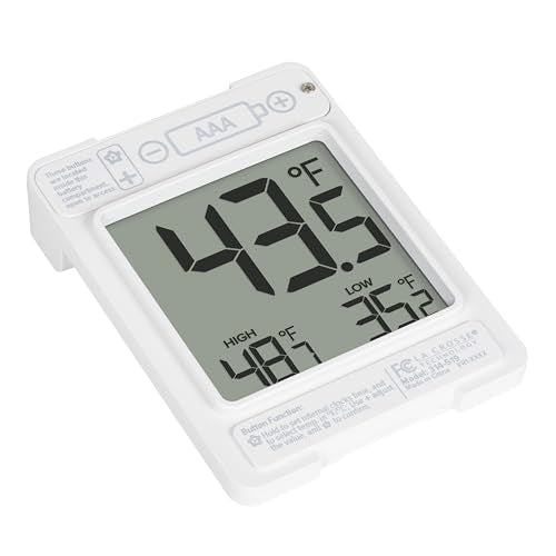 La Crosse Technology 314-519 Digital Window Battery Operated Thermometer with Daily Records