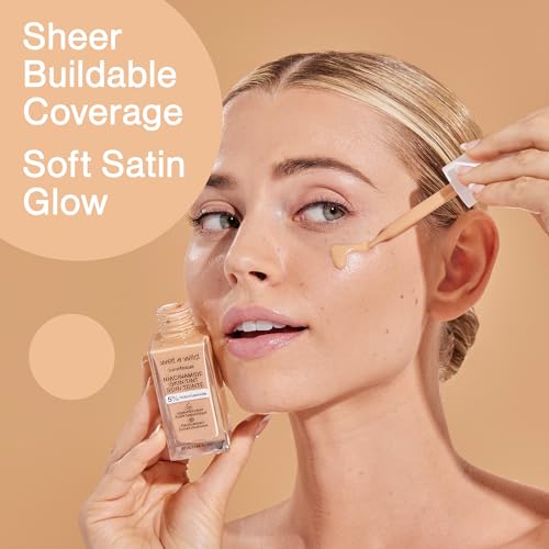 wet n wild Bare Focus Skin Tint, 5% Niacinamide Enriched, Buildable Sheer Lightweight Coverage, Natural Radiant Finish, Hyaluronic & Vitamin Hydration Boost, Cruelty-Free & Vegan - Peach Ivory