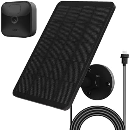 Solar Panel for Blink Camera, 4W Solar Panel Compatible with Blink Outdoor 3 (3rd Gen), XT XT2 Camera, Solar Charger for Camera Outdoor with Adjustable Mount, 13.12ft Charge Cable, IP65 Waterproof
