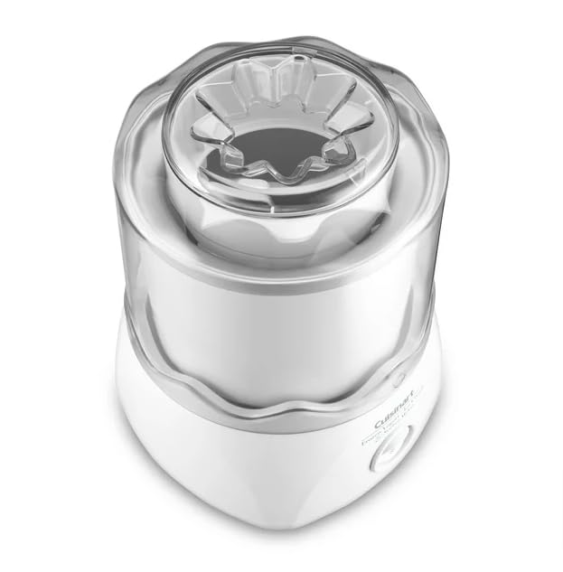 Cuisinart Ice Cream Maker Machine, 1.5 Quart Sorbet, Frozen Yogurt Maker, Double Insulated, White, ICE-21WM1