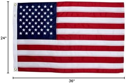 2x3 Nylon American Flag | Certified Made in USA, Outdoor Heavy-Duty | Fine Line Flag