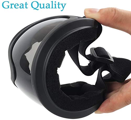 LAOSGE Airsoft Mask,Mesh Half Face Full Black Set with UV 400 Anti Fog Goggles