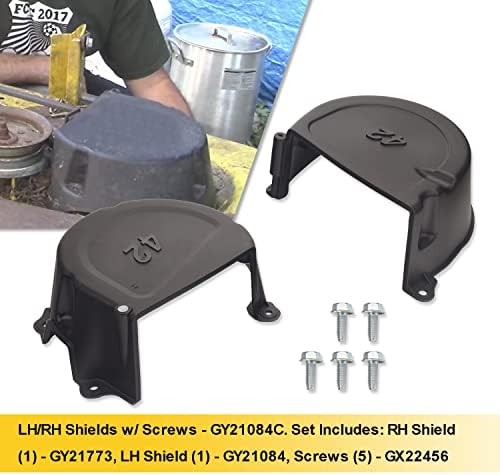 GY21084C GY21773 GY21084 GX22456 LH/RH Shield w/Screws Compatible with John D-eere 107S, D100, D105, D110, D120, D125, D130 Series Tractors