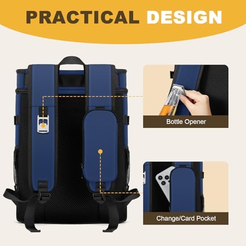 Cooler Backpack - 40 Cans Insulated Backpack Cooler for Men & Women, Portable 2 Leak Proof Compartments Coolers Bag for Picnic, Lunch, Hiking, BBQ Camping and Beach - MIYCOO