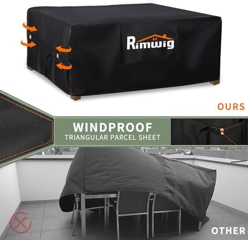 Patio Furniture Set Covers Waterproof, Outdoor furniture covers waterproof clearance, Sectional Sofa Couch Set Covers for Winter,Table Chair Cover Outside Rectangular Heavy Duty 90"Lx65"Wx28"H
