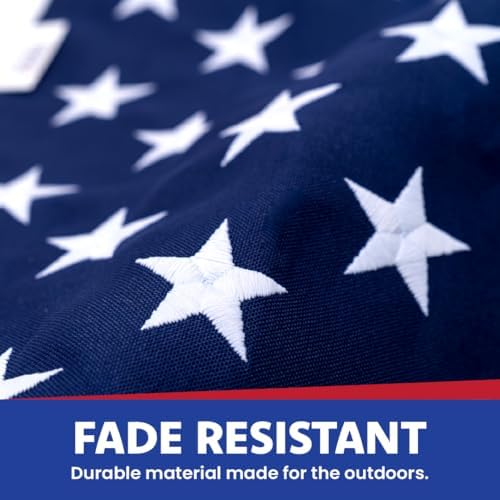 Made in USA Flags Co - 3x5 American Flag - Heavy Duty USA Flag with Premium PolyMax Polyester, Sewn Stripes, & Embroidered Stars - All Weather American Flags for Outside - FMAA Certified, US Made