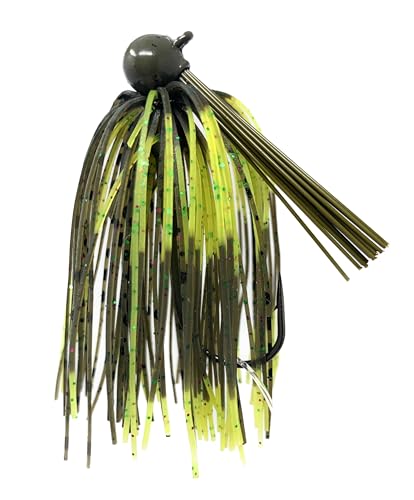 Reaction Tackle Tungsten Football Jig for Bass Fishing - 1/2 oz Candy Craw